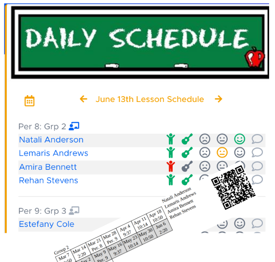 Da Capo Inventory Lesson Scheduling